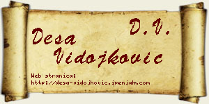 Desa Vidojković vizit kartica